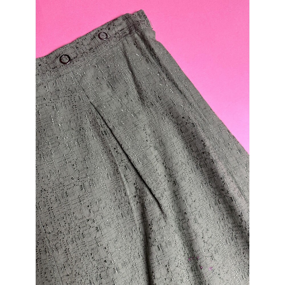 1940s-1950s SAGE Green High Waist A Line Skirt with GROMMET Waist. XS-S - Picture 11 of 15